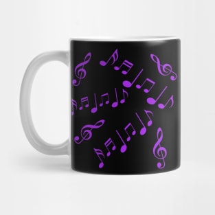 Purple Musical Notes Mug